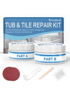 Ankita Tub Tile And Shower Repair Kit Fiberglass Repair Kit And Porcelain Repair Kit For Sink Shower And Cracked Bathtub Scratches Bathtub Refinishing Kit White  - Image 1