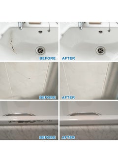 Ankita Tub Tile And Shower Repair Kit Fiberglass Repair Kit And Porcelain Repair Kit For Sink Shower And Cracked Bathtub Scratches Bathtub Refinishing Kit White  - Image 4
