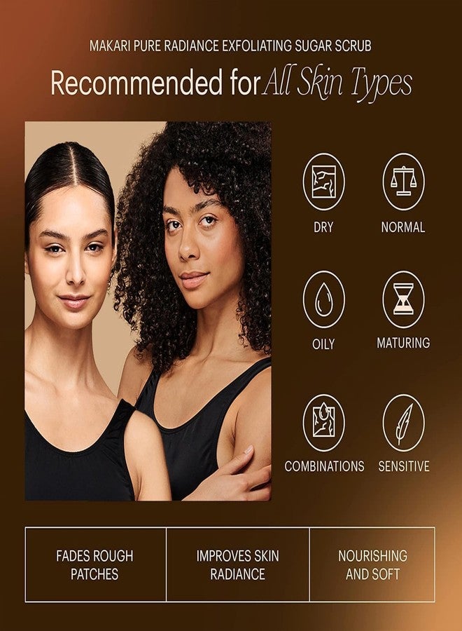 Makari Pure Radiance Exfoliating Face Scrub (5.92 fl oz) | Exfoliating Body Scrub | Skin Care Hand and Body Exfoliator with Papaya, Pineapple and Pomegranate Exfoliant - Image 4