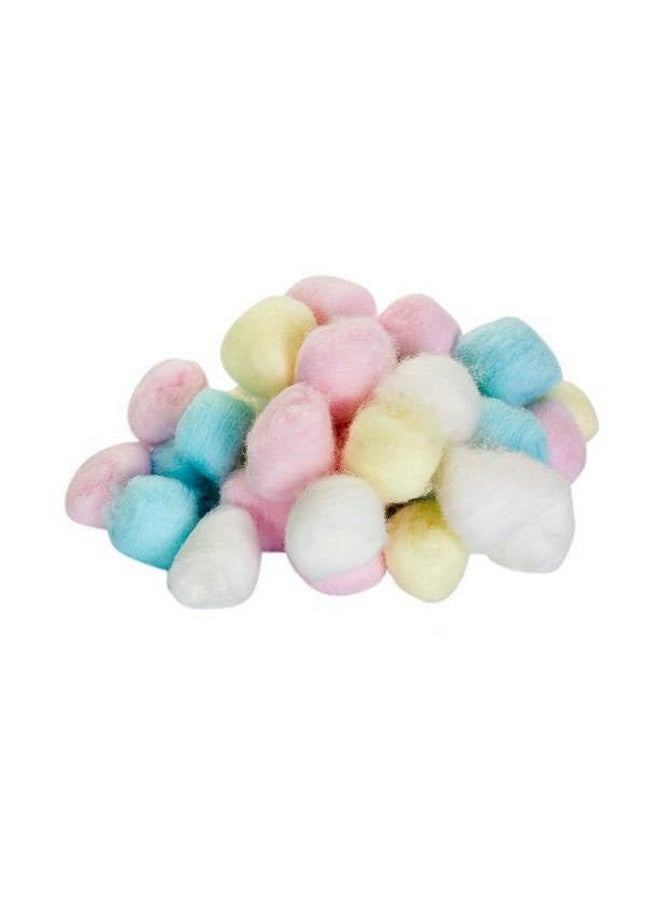 Multicolor Soft Cotton Balls for Face Cleansing & Makeup Removal - Luxurious Softness for Daily Skincare (Pack of 3) (50 Pcs Each Pack) - Image 2