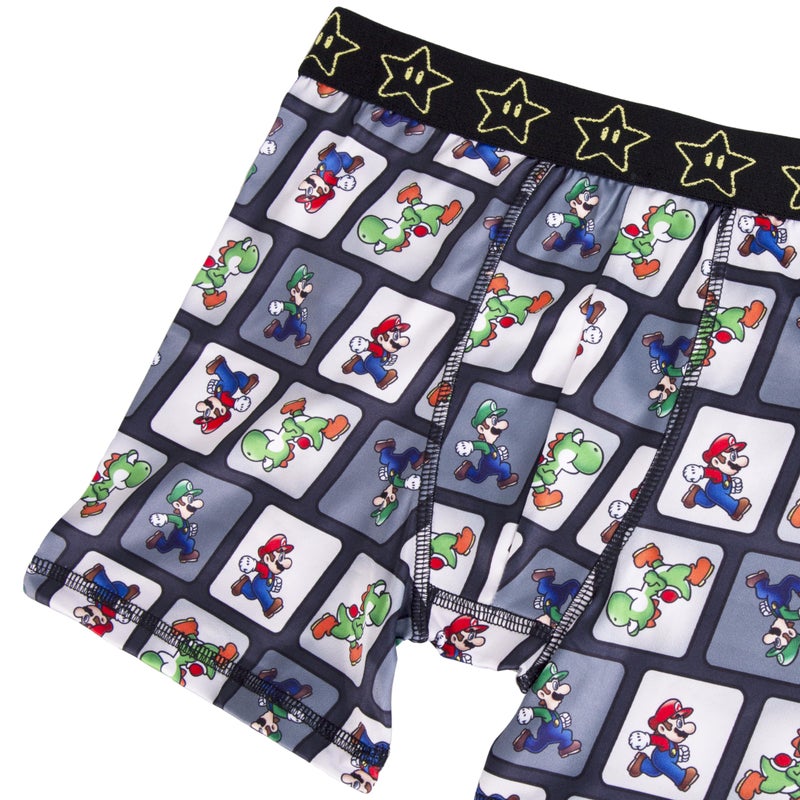 Nintendo Super Mario Athletic Boxer Briefs with Mario, Luigi, Toad, Yoshi, Peach & Bowser, Sizes 4, 6, 8, 10 and 12 - Image 3
