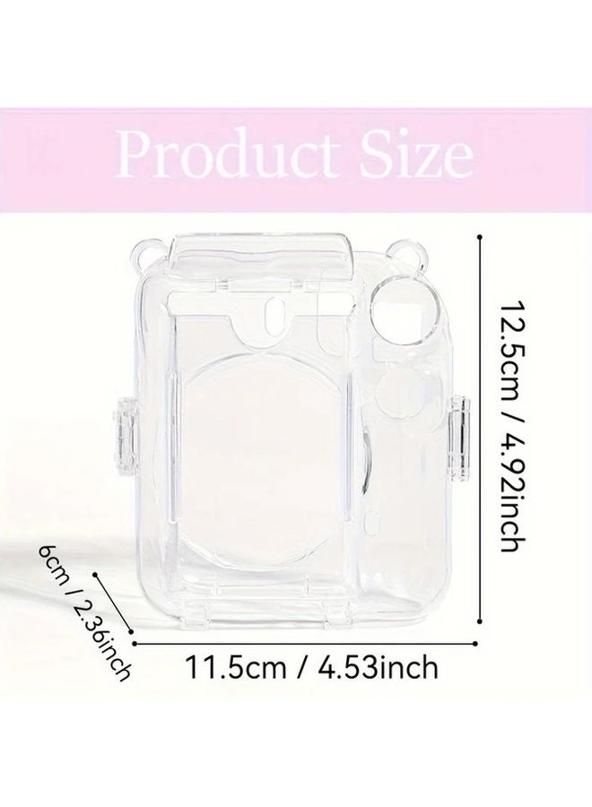 Fujifilm Instax Mini 12 Case Rosy Set With Film Pocket Sticker Decal Adjustable Strap - Image 3