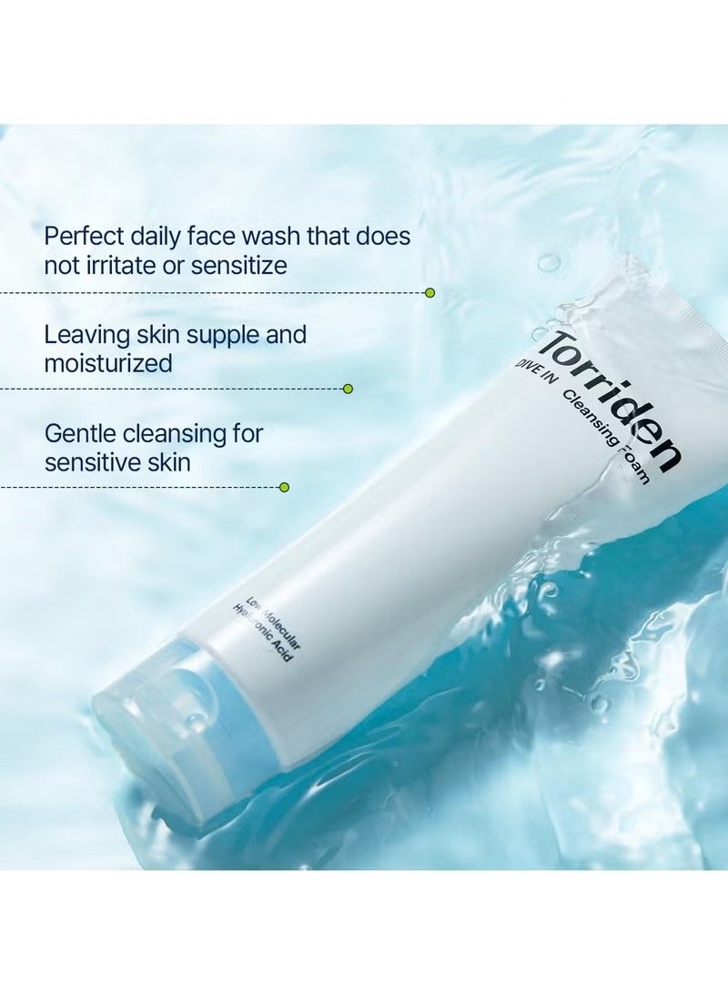 Torriden DIVE IN Cleansing Foam Face Wash 150ml (5.07 fl.oz.) | Hydrating Daily Facial Cleanser for All and Sensitive Skin | Hyaluronic Acid, Panthenol, Allantoin - Image 2