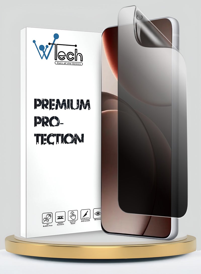 Wtech Oppo Find X9 Pro 5G 2025 Premium Hydrogel Anti Spy / Anti Privacy Film Thin and Flexible Screen Protector (MSHFMP) - Clear - Image 1