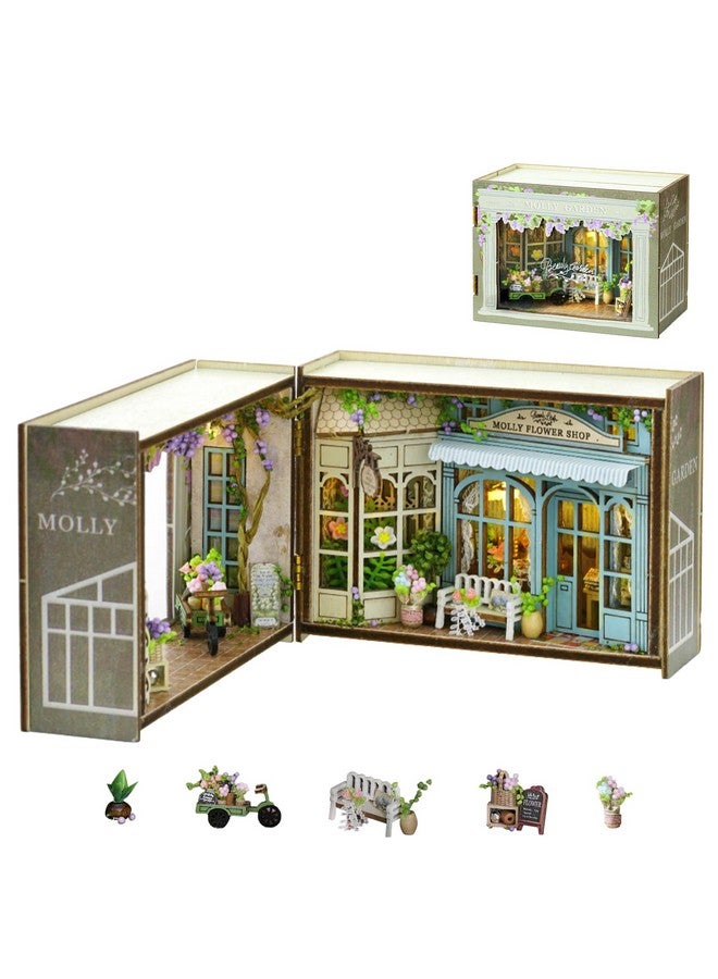 فليفر مجموعة منزل دمى فليفر المصغر DIY - غرفة إبداعية مع أثاث لهدية عيد الحب الرومانسية (حديقة مولي) - Image 1