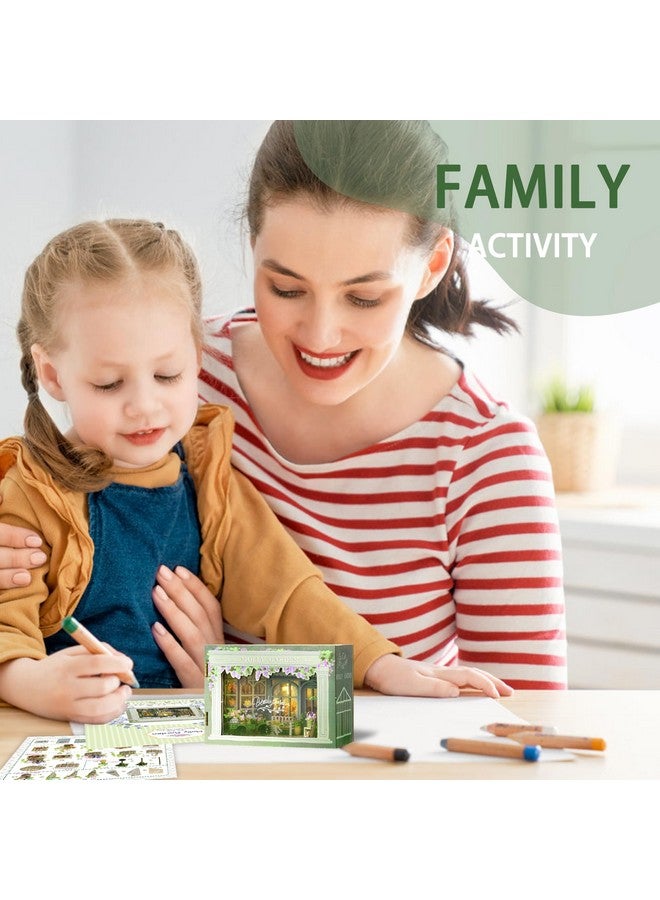 فليفر مجموعة منزل دمى فليفر المصغر DIY - غرفة إبداعية مع أثاث لهدية عيد الحب الرومانسية (حديقة مولي) - Image 4