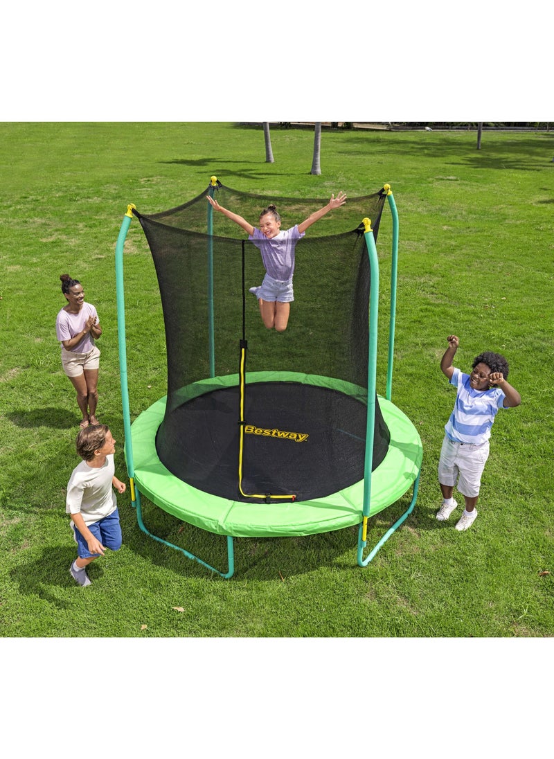 Bestway Bestway Trampoline Xtreme Air 244X250cm for Ages 6+ | Outdoor Trampoline | Fast & Easy Set up | Improves Balance, Coordination and Strength | Bouncing Play for Kids  - Image 2