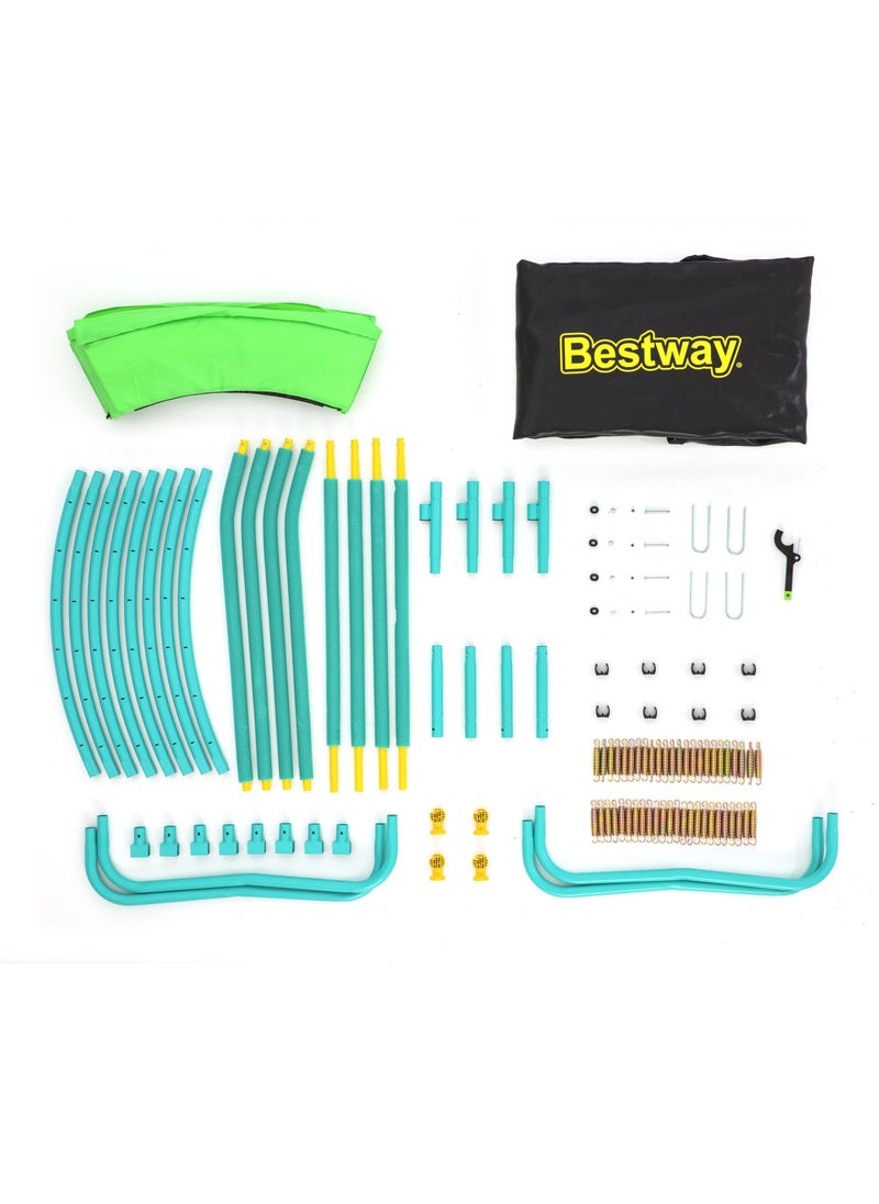 Bestway - Bestway Trampoline Xtreme Air 244X250cm for Ages 6+ | Outdoor Trampoline | Fast & Easy Set up | Improves Balance, Coordination and Strength | Bouncing Play for Kids - Image 1