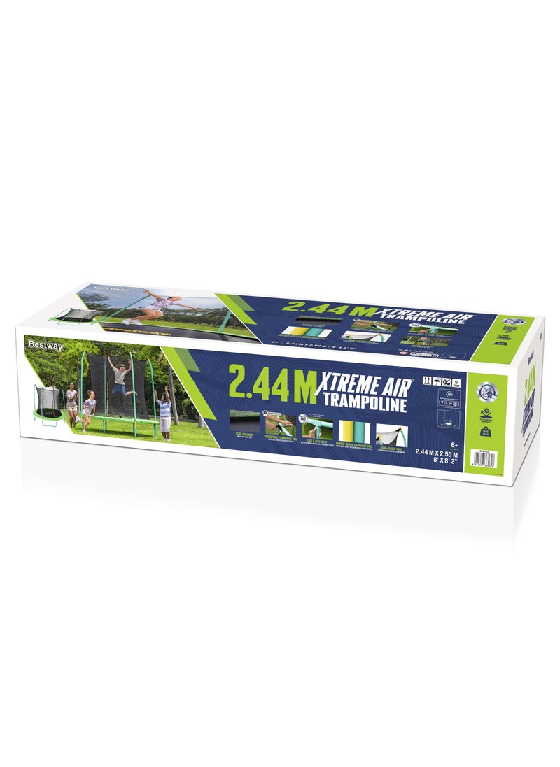 Bestway - Bestway Trampoline Xtreme Air 244X250cm for Ages 6+ | Outdoor Trampoline | Fast & Easy Set up | Improves Balance, Coordination and Strength | Bouncing Play for Kids - Image 1