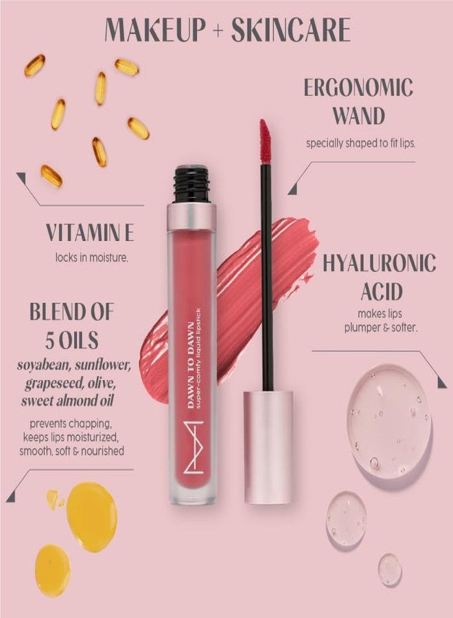 House Of Makeup Hydrating Liquid Lipstick | Nude Lipstick Shades | Comfy Liquid Lipsticks For Women | Everyday Nude Shade Lipstick | Liquid Matte Lipstick | 5 ml | (Honey Coral) - Image 4
