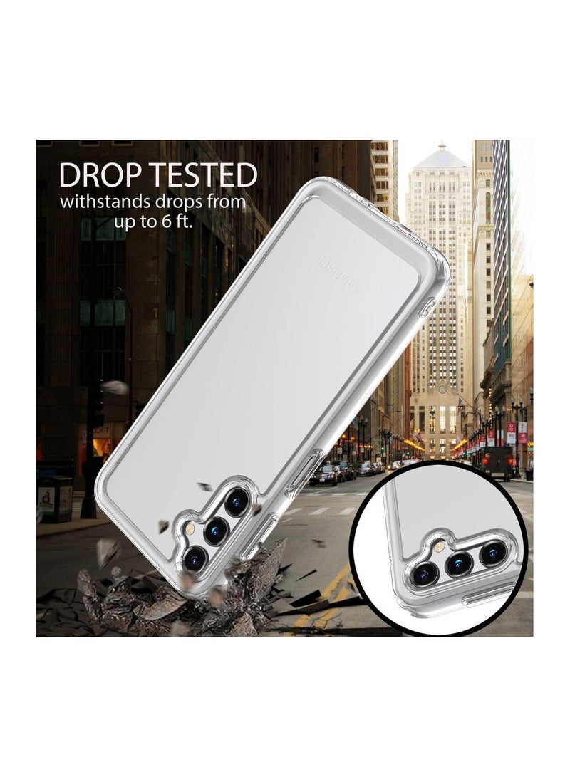 دبليو تيك سلسلة كيس الوسادة الهوائية المتميزة وسادة هوائية شفافة مقاومة للصدمات ومضادة للاصفرار مع غطاء حماية من صفيحة حديد لهاتف سامسونج جالاكسي A25 5G 2023 شفاف - Image 2