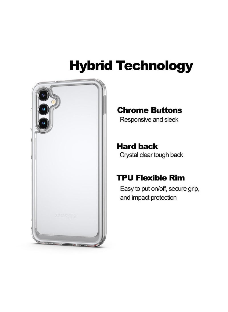 دبليو تيك سلسلة كيس الوسادة الهوائية المتميزة وسادة هوائية شفافة مقاومة للصدمات ومضادة للاصفرار مع غطاء حماية من صفيحة حديد لهاتف سامسونج جالاكسي A25 5G 2023 شفاف - Image 3