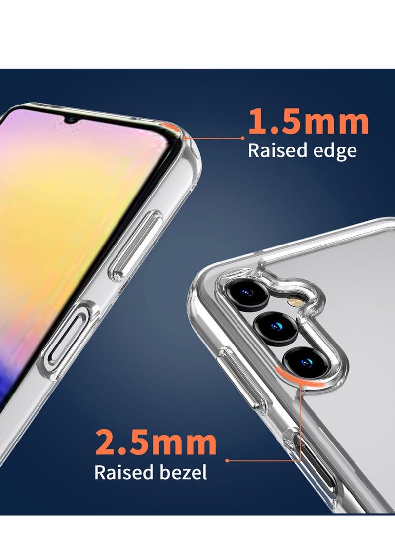 دبليو تيك سلسلة كيس الوسادة الهوائية المتميزة وسادة هوائية شفافة مقاومة للصدمات ومضادة للاصفرار مع غطاء حماية من صفيحة حديد لهاتف سامسونج جالاكسي A25 5G 2023 شفاف - Image 4