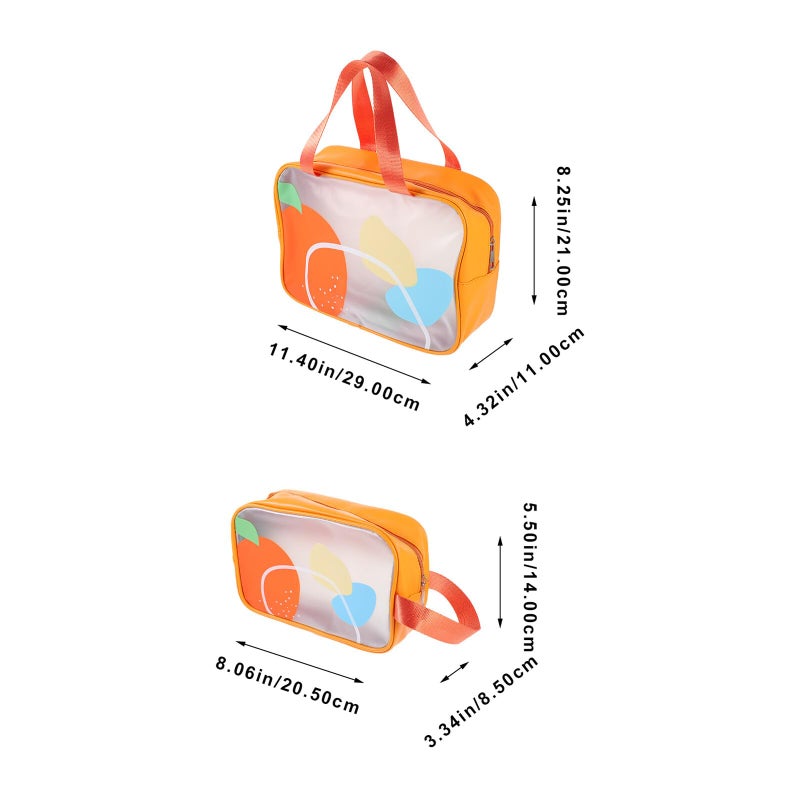 2pcs Transparent Travel Toiletry Bag For Women Cosmetic Organizer With Moisture Separation Lightweight - Image 3