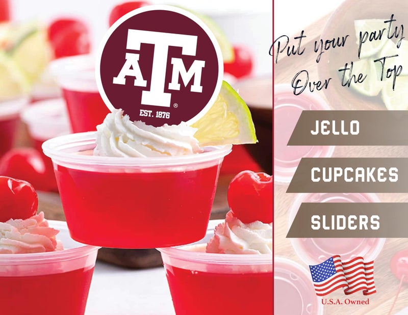 PartyKandy Texas A&M Cupcake Toppers (24 Pcs) Texas AM University Party Supplies for TAMU Aggies Buckeyes Football  Birthday Gift  Graduation Texas A&M Party Decorations (Texas A&M) - Image 4