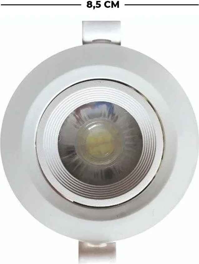 Helios Opto 5W Plastic White Case Round Spot 6500K White Hs 1209