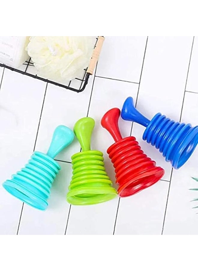 سلك تنظيف حوض سيليكون *مقبض يدوي بلاستيكي متين لتنظيف سهل لأحواض الغسيل والأحواض الصغيرة، مزود بمقبض لسهولة التحكم، لون أحمر - Image 1