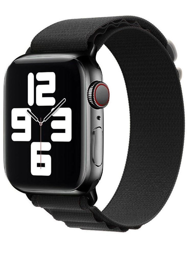 CATANES - Apple Watch Band Alpine Loop Band 38mm 40mm 41mm Women Men Adjustable with Metal G-Hook Strap for iWatch Series 7/SE/6/5/4/3/2/1 Black - Image 1