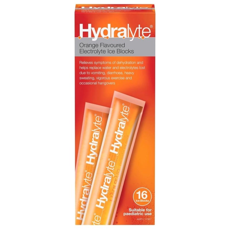 Hydralyte Orange Flavored Ice Blocks 16's - Image 2