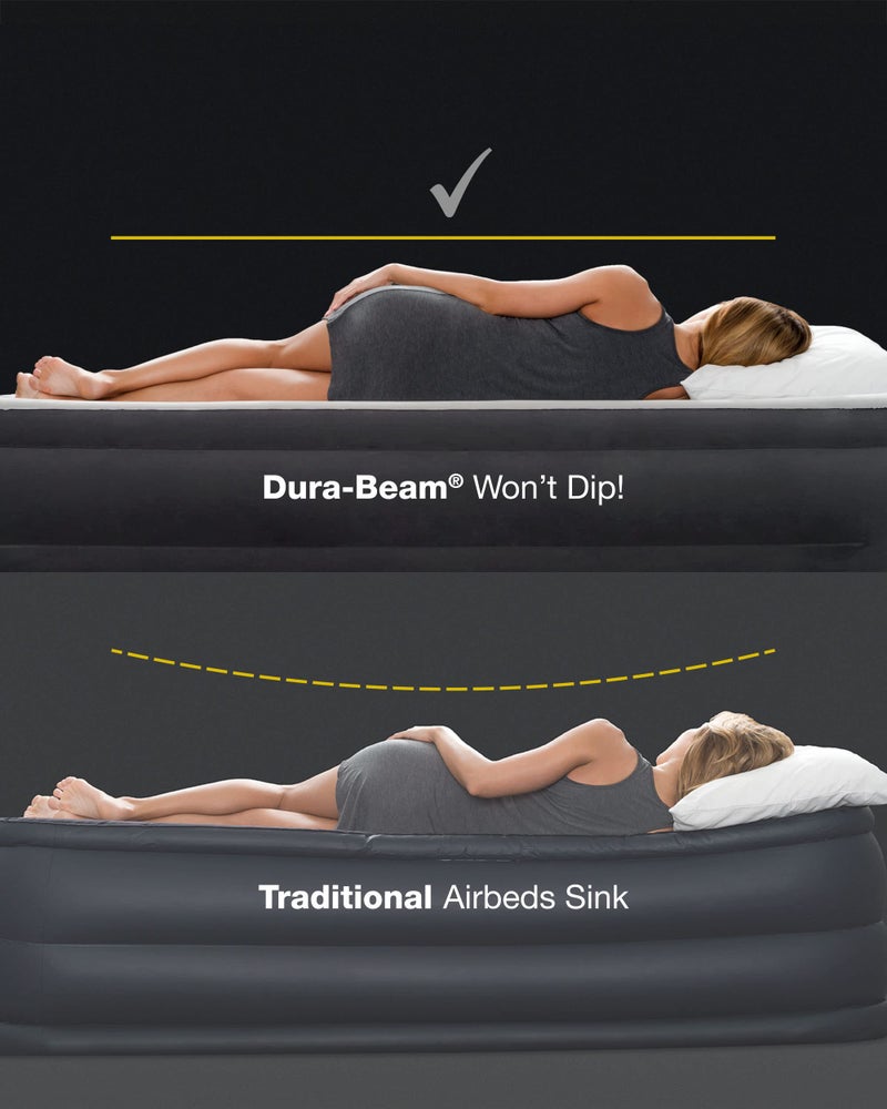 INTEX 64091ED TruAire Luxury Air Mattress: Fiber-Tech â€“ Twin Size â€“ Built-in Electric Pump â€“ 18in Bed Height â€“ 330lb Weight Capacity - Image 2