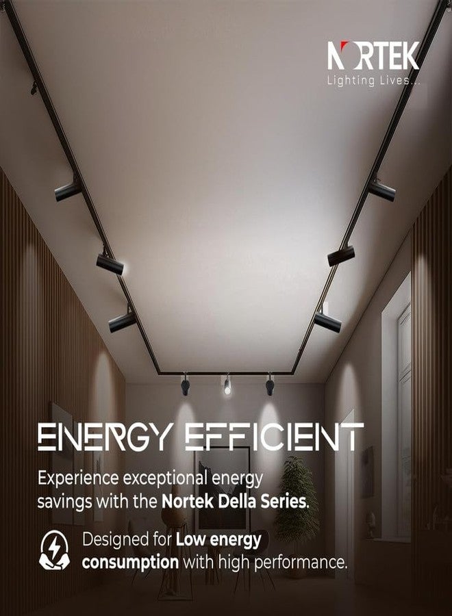 Nortek Della+ 40W LED Track Light, Surface & Spot Light for Ceiling, Track Rail Included, Cylinder Focus Light for Living Room, Showroom, Gym, Modern Ceiling Lighting, Warm White Pack of 4 - Image 2