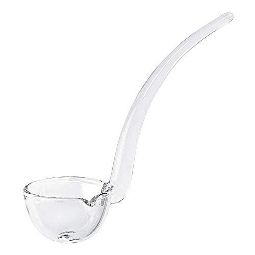 Badash 6" Small Glass Gravy Ladle, Artisan Heritage Quality Mouth-Blown Lead-Free Crystal, Elegant Small Spoon-Sized Serving Clear Utensil perfect For Sauce & Salad Dressing, Presentation Packaging - Image 1