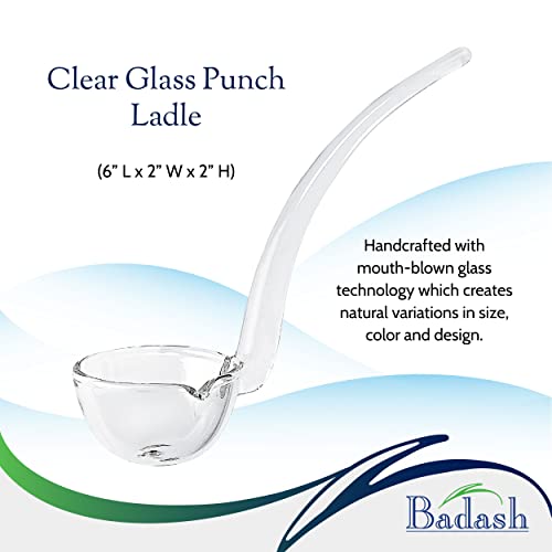 Badash 6" Small Glass Gravy Ladle, Artisan Heritage Quality Mouth-Blown Lead-Free Crystal, Elegant Small Spoon-Sized Serving Clear Utensil perfect For Sauce & Salad Dressing, Presentation Packaging - Image 4