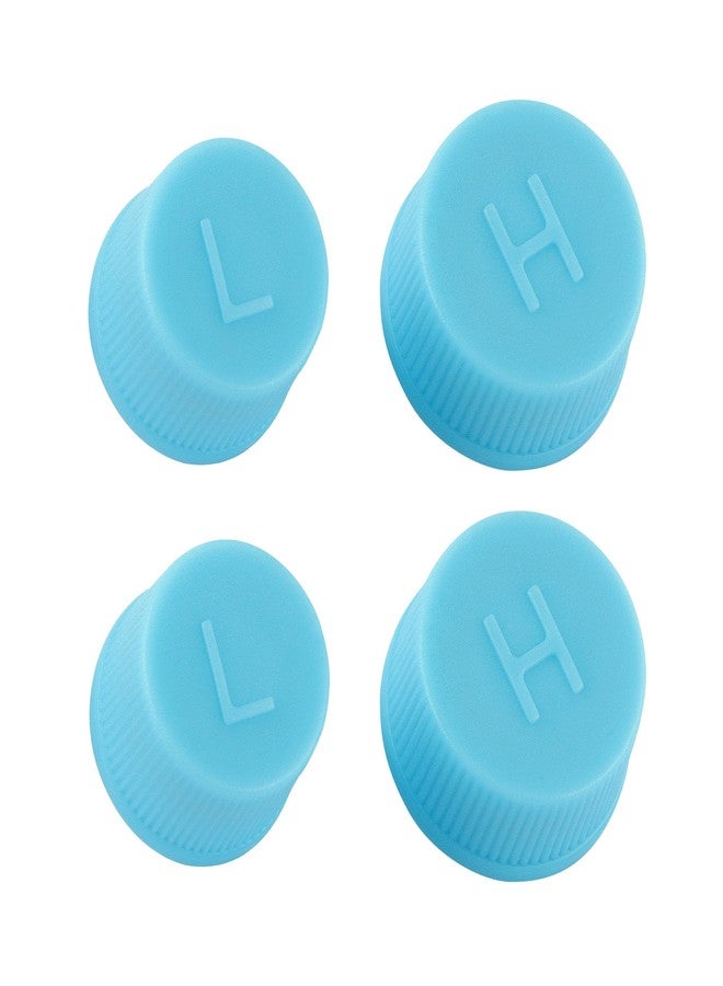 Stacool قطع من أغطية صمامات مكيف هواء السيارة لمنع الغبار، أغطية زرقاء لمنافذ الضغط المنخفض وأغطية الضغط العالي لنظام تكييف الهواء R134a، ملحقات مكيف هواء السيارة للسيارات والشاحنات وسيارات الدفع الرباعي (4 قطع) - Image 1