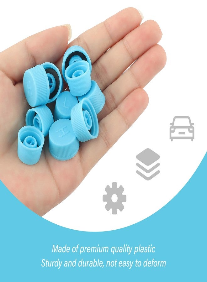 Stacool قطع من أغطية صمامات مكيف هواء السيارة لمنع الغبار، أغطية زرقاء لمنافذ الضغط المنخفض وأغطية الضغط العالي لنظام تكييف الهواء R134a، ملحقات مكيف هواء السيارة للسيارات والشاحنات وسيارات الدفع الرباعي (4 قطع) - Image 3