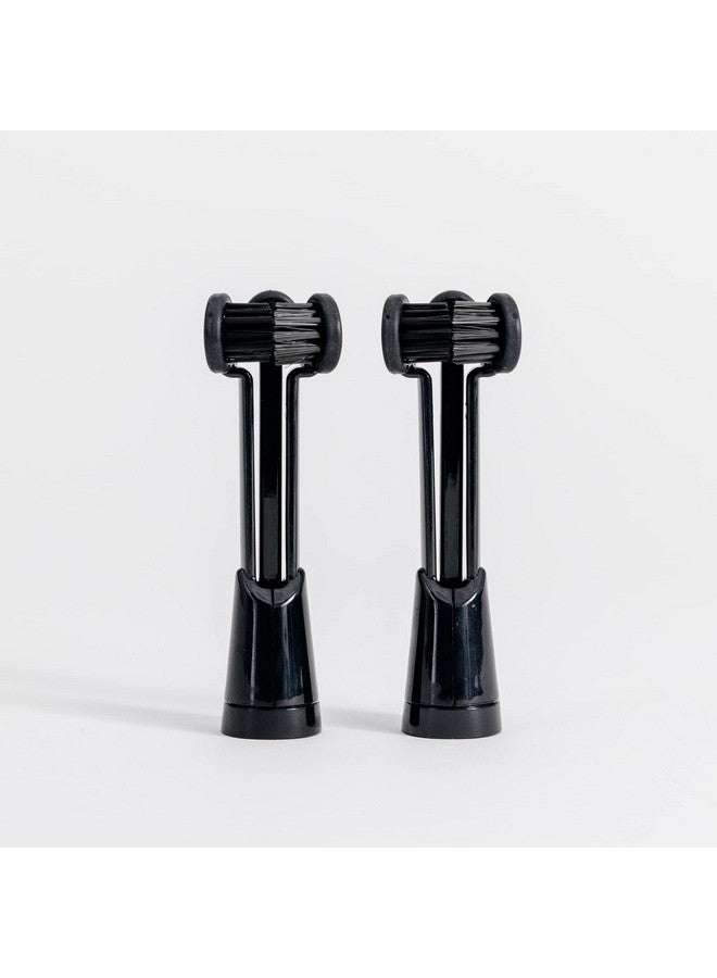 Triple Bristle Compatible With The Triple Bristle Max Only | Triple Bristle Max Replacement Brush Head Refills | Charcoal Infused | Innovative 3 Head Design | Compatible with Triple Bristle Max Only | 2 Pack (Black)  - Image 2