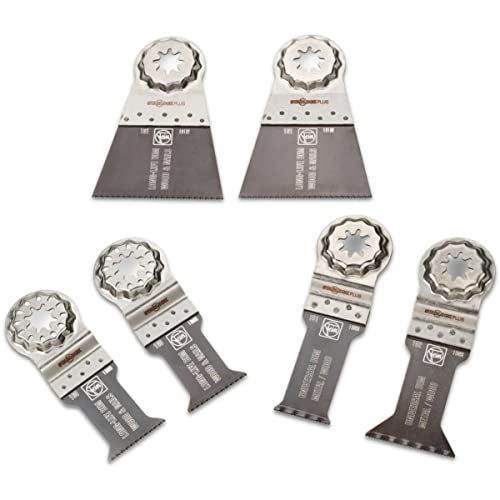 Fein Best of E-Cut Starlock Plus Wood & Metal Saw Blade Set - 6-Piece Kit for Precision Cutting in Wood & Metals, Includes (4) E-Cut Long Life, (2) E-Cut Universal Saw Blade - 35222942080 - Image 1