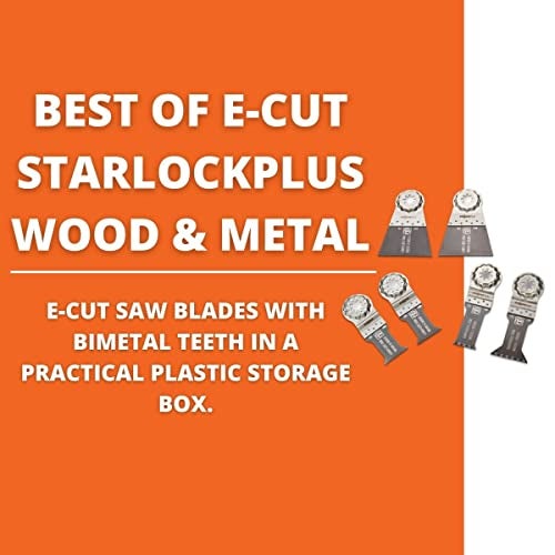 Fein Best of E-Cut Starlock Plus Wood & Metal Saw Blade Set - 6-Piece Kit for Precision Cutting in Wood & Metals, Includes (4) E-Cut Long Life, (2) E-Cut Universal Saw Blade - 35222942080 - Image 4
