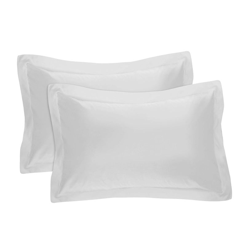 Fresh Ideas Poplin Tailored 2-Pack Pillow Sham  Standard  White - Image 1