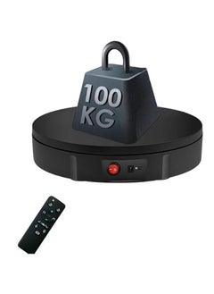 بوسو قرص دوار كهربائي 360 درجة، حمولة 11.8 انش/ 220 باوند، حامل عرض دوار بمحرك، لعرض منتجات التصوير الفوتوغرافي، عرض الفيديو المباشر، زاوية التحكم عن بعد، السرعة (اسود)