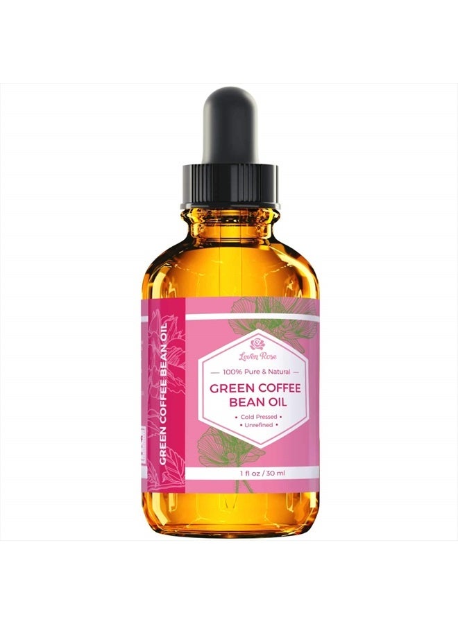 Leven Rose Green Coffee Bean Oil 100% Natural Pure Cold Pressed Unrefined Coffeebean Oil For Around Eyes, Face, Nails, Skin, And Hair- 1 oz Bottle (1 ounce) - Image 4