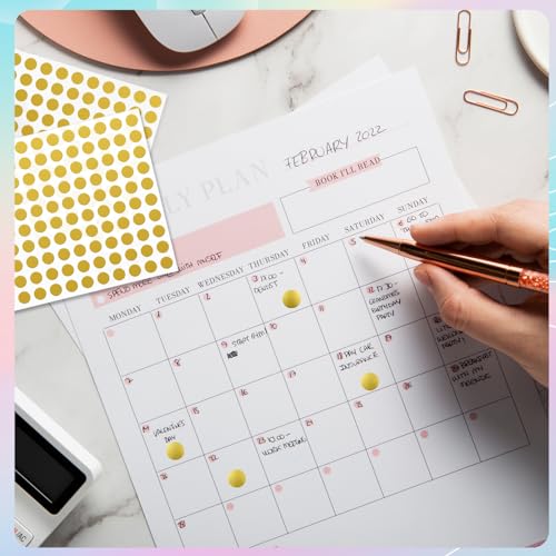 starboling Dot Stickers - 3/8 Inch Gold Circle Labels, 3000pcs Self-Adhesive Color Coding Round Stickers for Office, Classroom, Garage Sale - Image 3