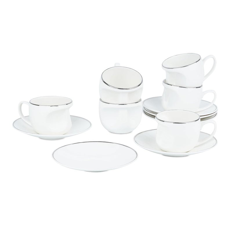 Dandy lines England by DATA Dandy Lines Face Platinum Band Cups and Sacuers 50004 Pack of 12 - Image 2
