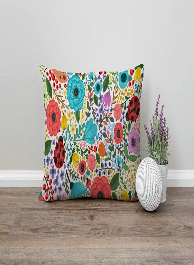 Solekla Colorful Summer Plants and Flowers Lumbar Throw Pillow Cover 12x20 Inch Decorative Bedroom Living Room Cute Lady Beetle Rectanglar Cushion Case for Bed Sofa Couch - Image 4