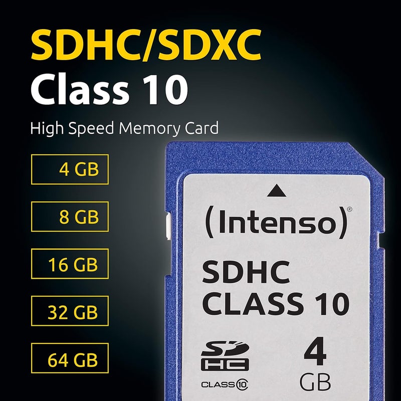 Intenso 4GB SDHC Memory Card Class 10 Blue - Image 2