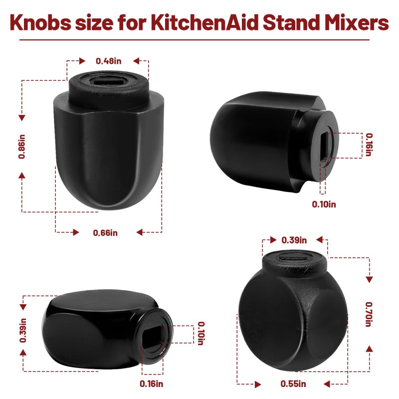 Alocs Speed Control Knob and Lock Lever Knob for KitchenAid Stand Mixer 5QT 6QT K45 Pro 600, Bowl-Lift Stand Mixer KD2661 KL26M KP26M1 & Tilt-Head Stand Mixer K45 K45SS KSM75 - Image 4