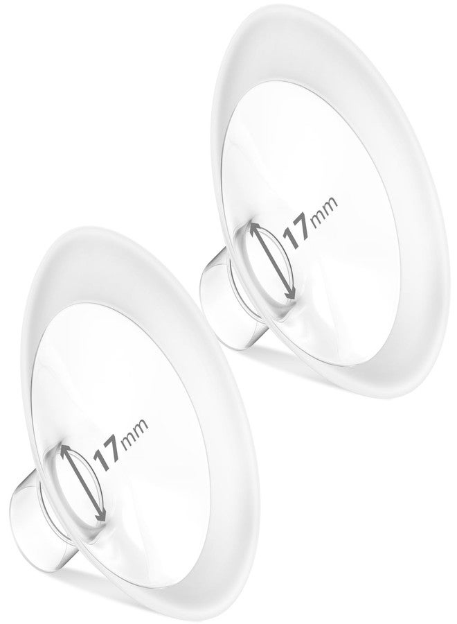 BALIME 2 Pack 17mm Flanges, 105° Wide Angle Soft Flex Rim, Compatible with Medela Popular Pump Models - Replacement Parts - Image 1