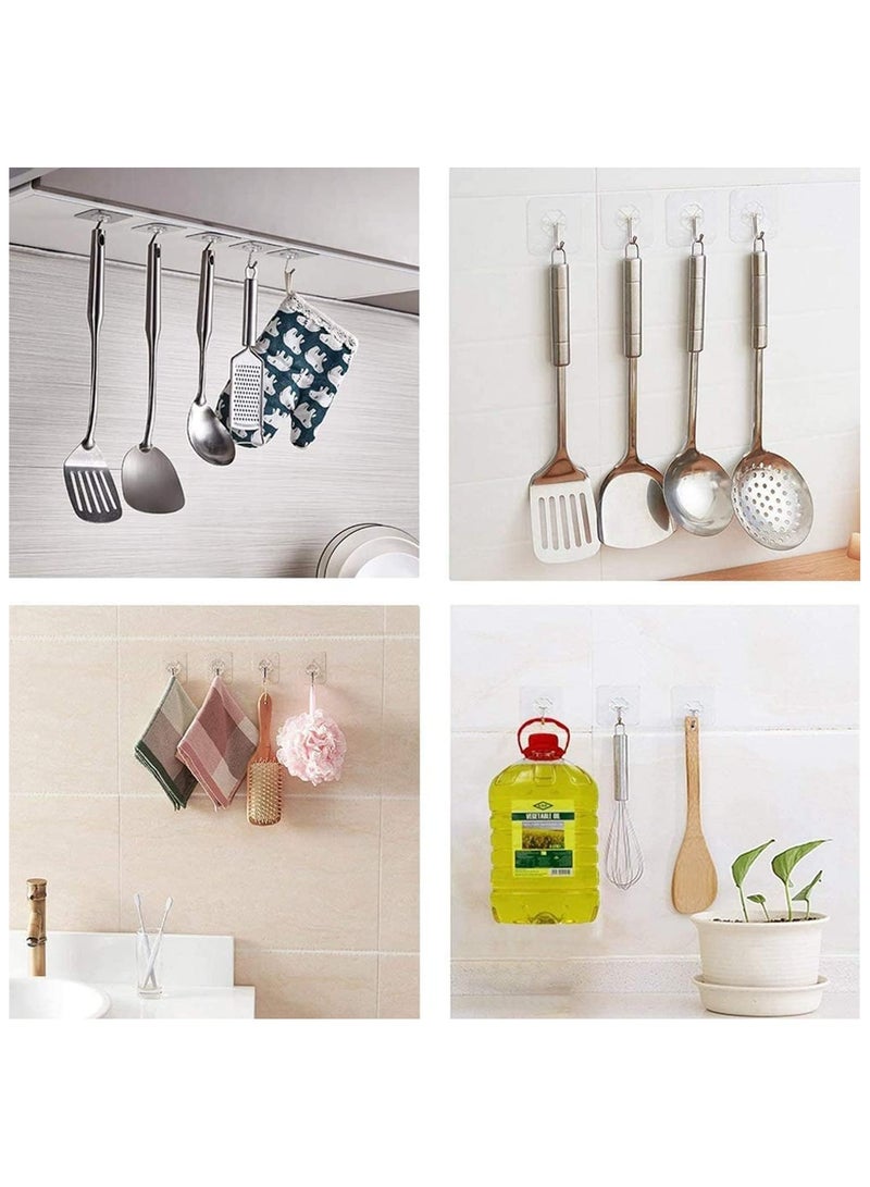 "20-Pack Heavy Duty Self-Adhesive Wall Hooks for UAE Homes – No Drill Damage-Free Hanging in Dubai Rentals, Bathrooms & Kitchens | 5kg Weight Capacity, Heat-Resistant & Removable (Tile/Marble Surfaces)"  - Image 2