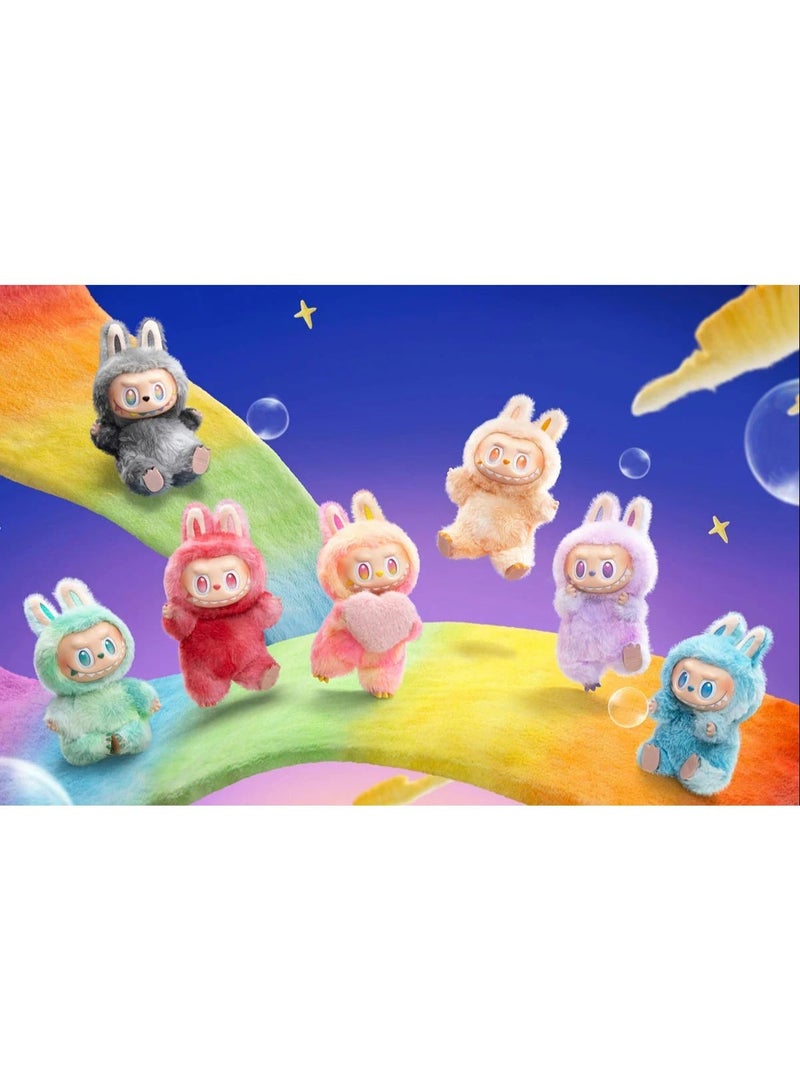 Doll pendant Labubu vinyl face plush blind box Macaron 1 single box(High quality version) - Image 4