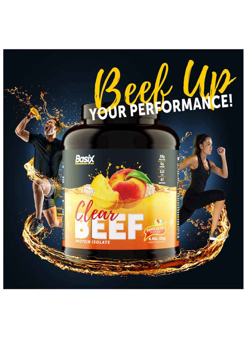 Basix - Beef Protein Isolate Peach Ice Tea Flavour 4.4lb - Image 1