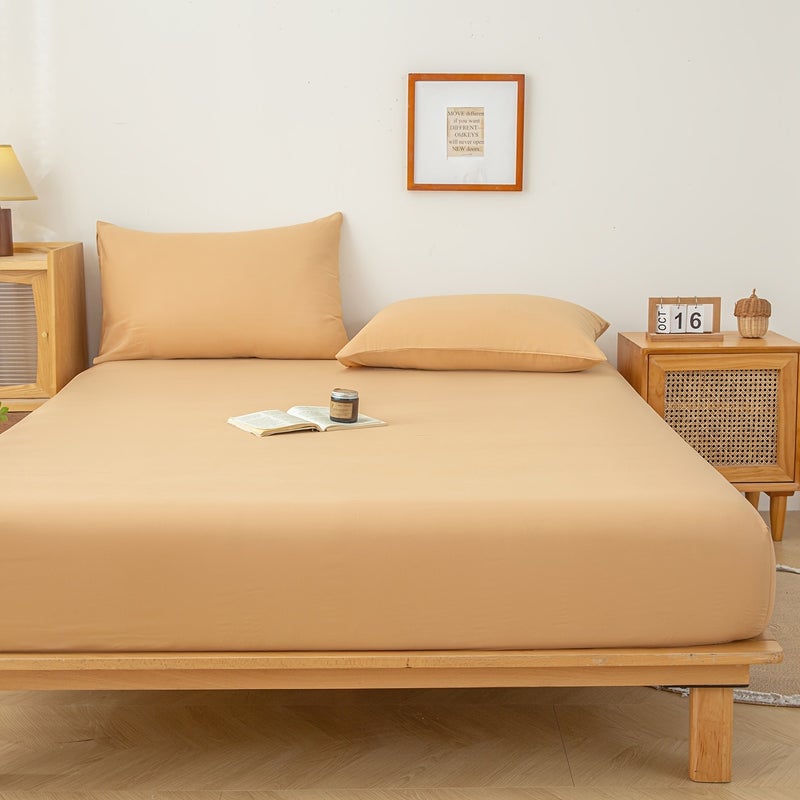 1pc New Skin-Friendly, Soft, and Comfortable Fitted Sheet, Suitable for Bedroom Mattress Protector - Image 1