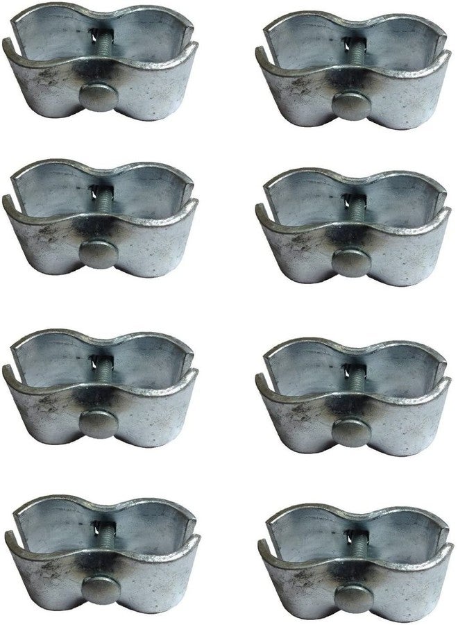 Nickanny's Chain Link Fence Panel Clamps ~ Kennel Clamps for 1-3/8 Chain Link Fence Pipe Panel Frames. for Dog kennels/Dog Runs, or Temporary Chain Link Fence. Saddle Clamps (8) - Image 1