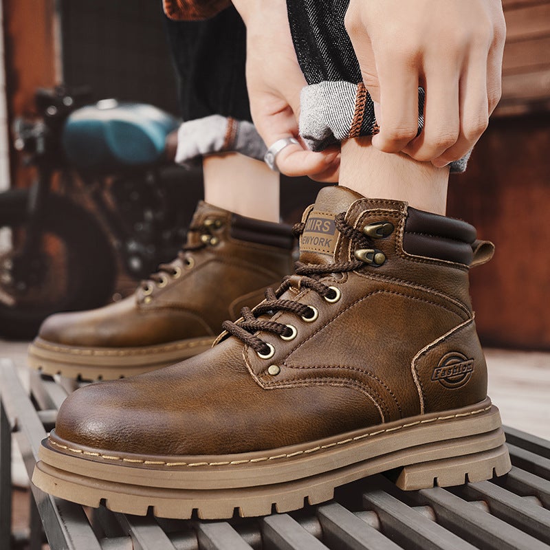 Export Italy Big Original Single High-Grade Leather Martin Boots British Tooling Couples Men'S And Women'S Boots - Image 5