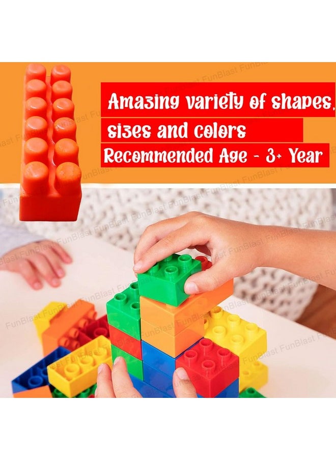FunBlast FunBlast DIY Plastic Building Blocks for Kids Puzzle Games for Kids, Toys for Children Educational & Learning Toy for Kids, Girls & Boys - (250+ Blocks with 38 Wheels) Multicolor (250 pieces)  - Image 5