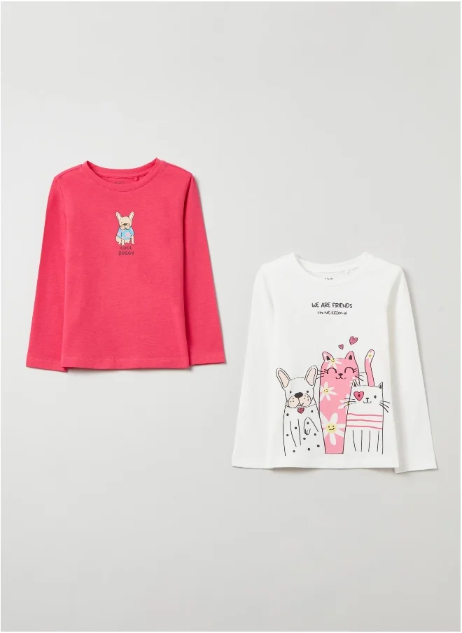 Ovs Two-pack T-shirts with long sleeves