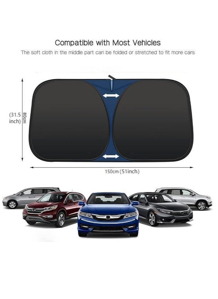 Car Windshield Sun Shade with Storage Pouch The Foldable Sunshade Proven to Block 99.87% UV Rays Sun Heat Protection & Car Interior Cooler Accessories Large Size - pzsku/ZFBE190E3520528717CE7Z/45/_/1726406611/ed97e74e-164c-4a02-a009-b8ba2936e0a2
